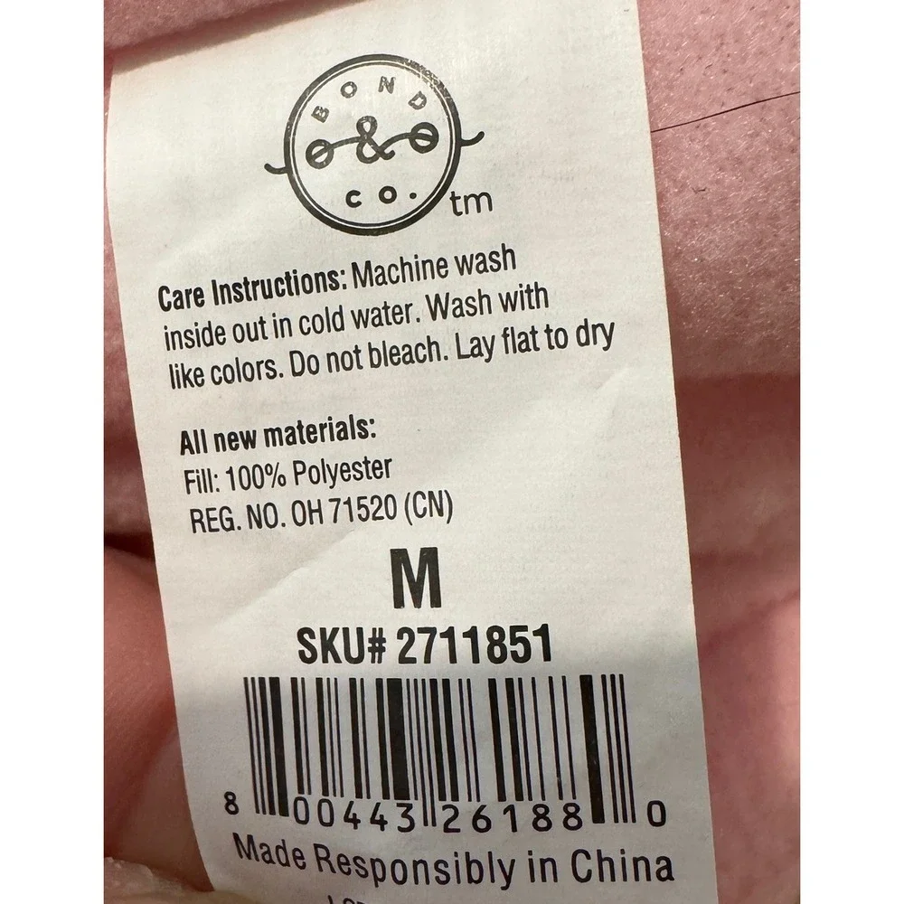 Bond & Co Puppy Dog Pink Puffer Vest with Bow Detail Size Medium